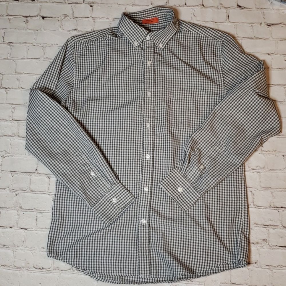 St. John's Bay Black & White Plaid button-up